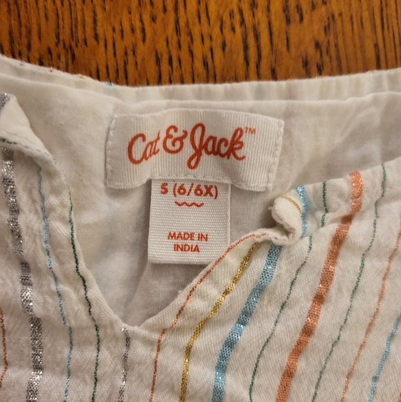 Cat & Jack flutter sleeve striped blouse - Picture 3 of 3